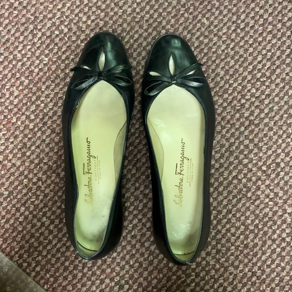 Salvatore Ferragamo black flats